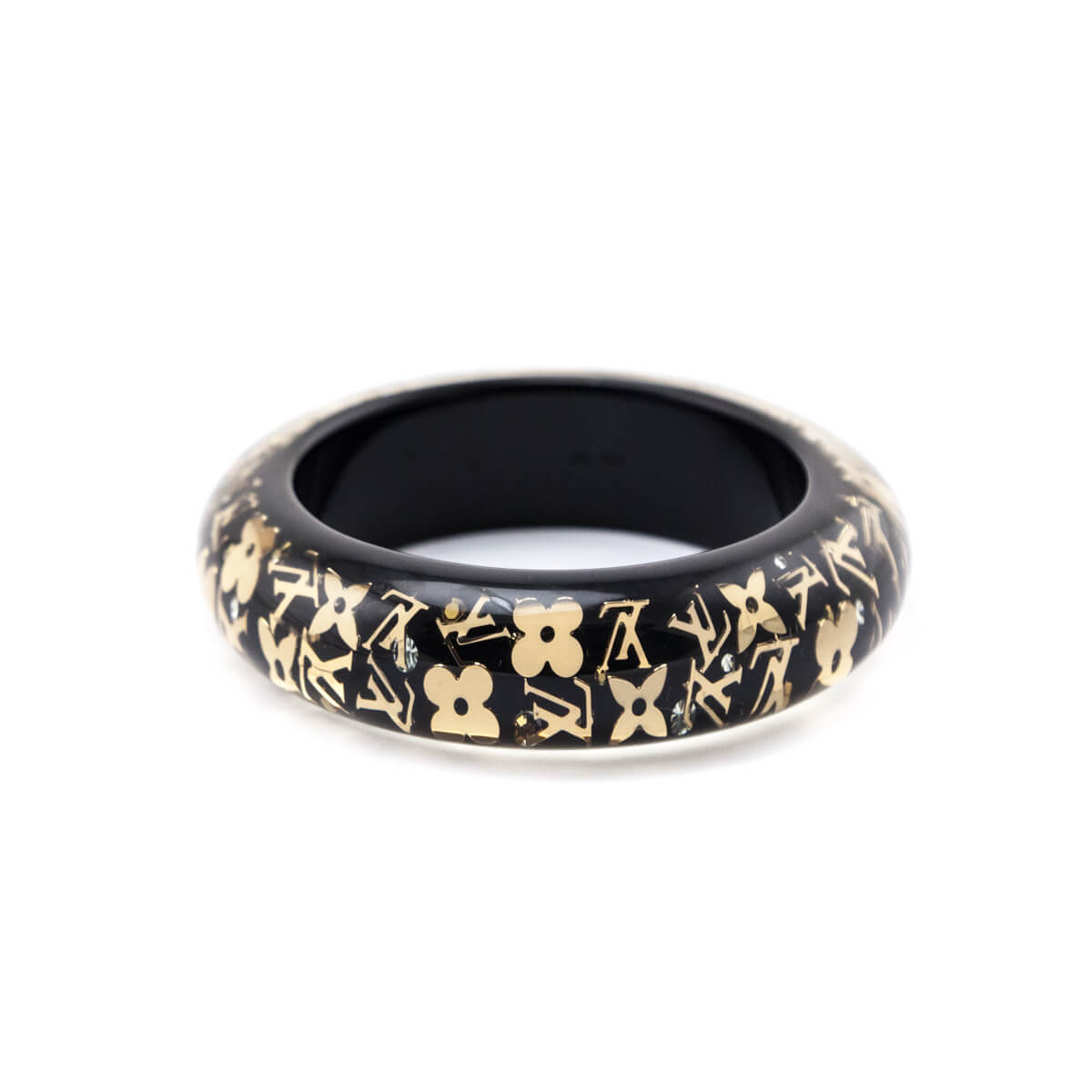Louis Vuitton Black & Gold Resin Inclusion GM Bangle - Love that Bag etc - Preowned Authentic Designer Handbags & Preloved Fashions
