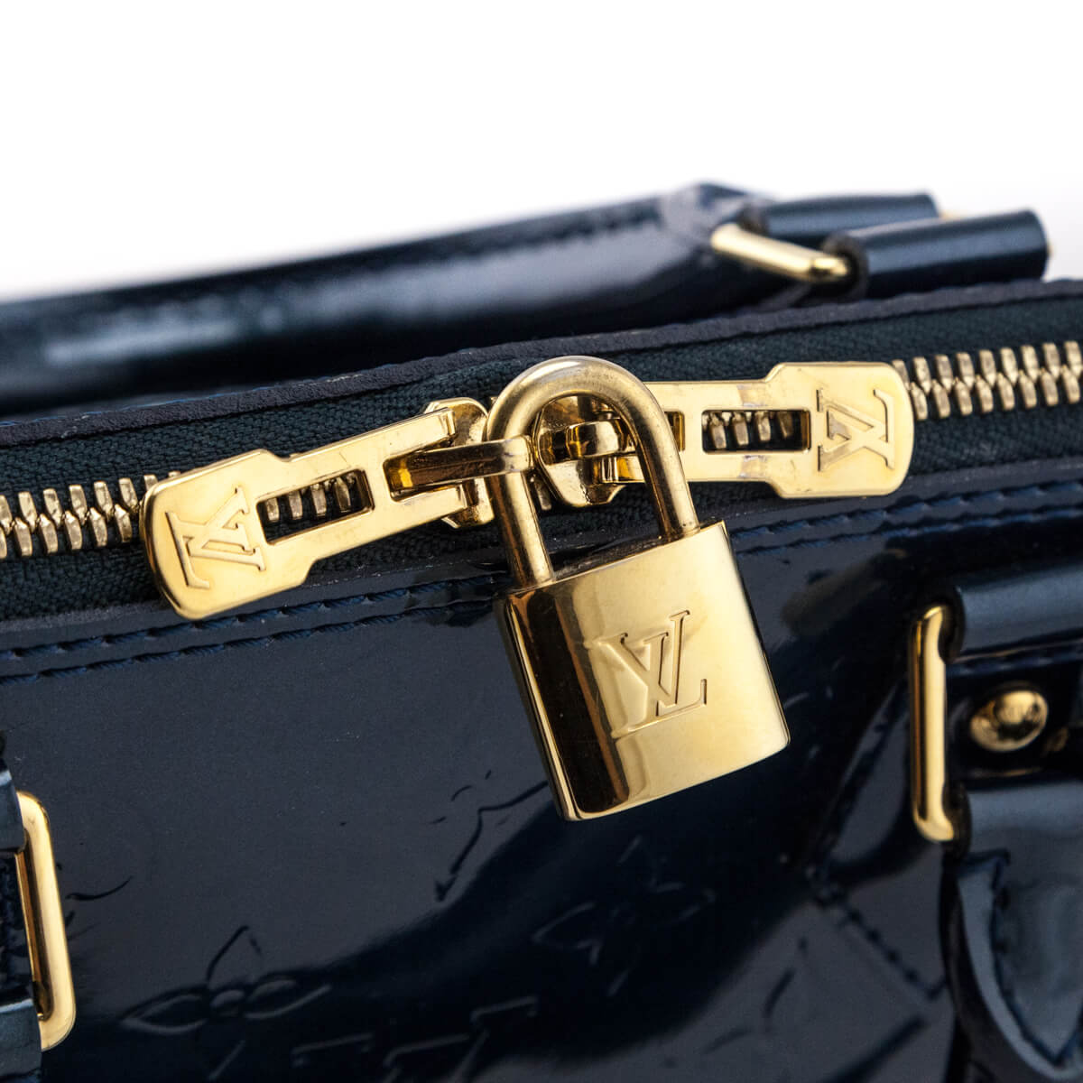 Louis Vuitton Bleu Nuit Monogram Vernis Alma PM - Love that Bag etc - Preowned Authentic Designer Handbags & Preloved Fashions
