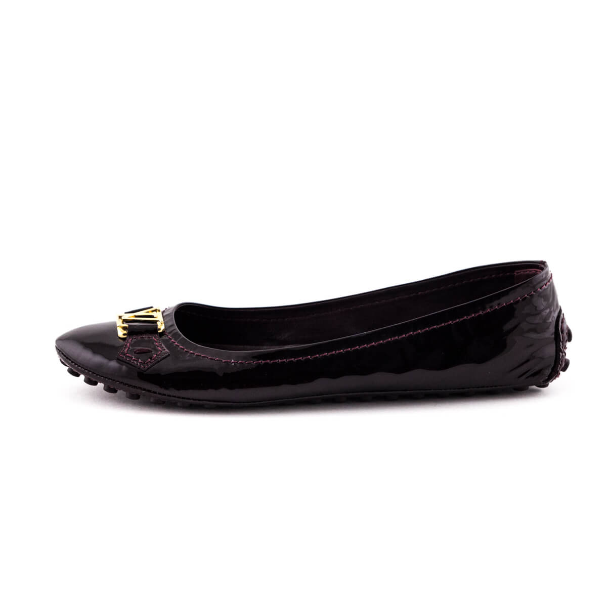 Louis Vuitton - Authenticated Ballet Flats - Patent Leather Burgundy for Women, Never Worn
