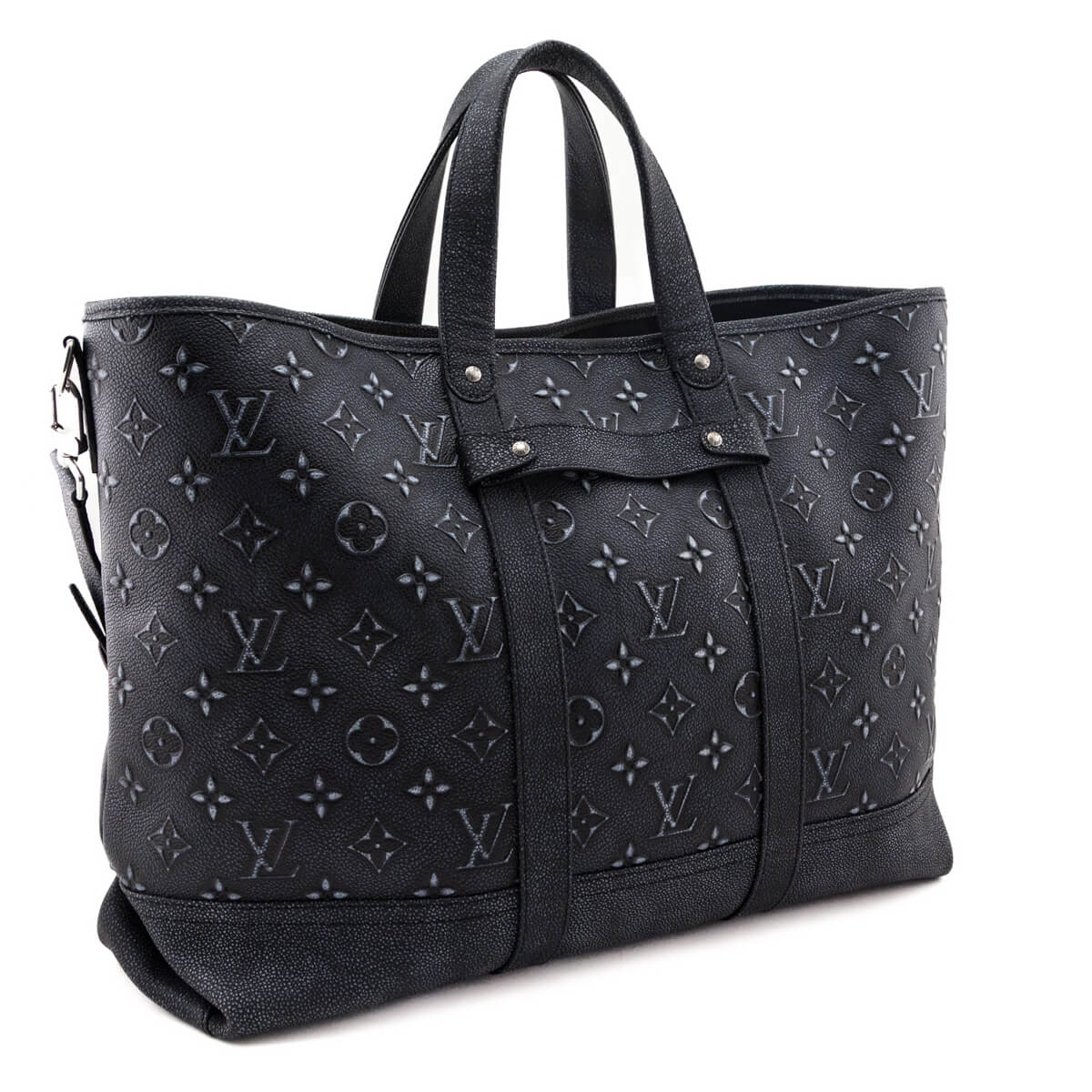 Louis Vuitton Charcoal Cowhide Faded Monogram Journey Tote
