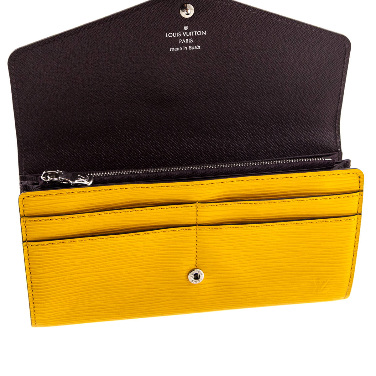 Louis Vuitton Citron Brown Epi Sarah Wallet NM - Love that Bag etc - Preowned Authentic Designer Handbags & Preloved Fashions