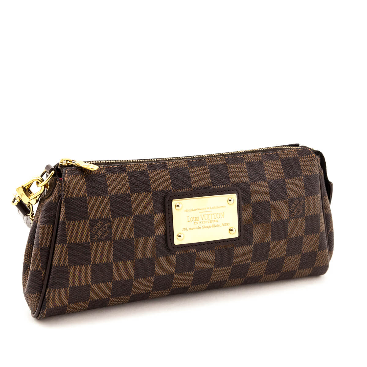 Louis Vuitton Damier Ebene Eva Clutch - Love that Bag etc - Preowned Authentic Designer Handbags & Preloved Fashions