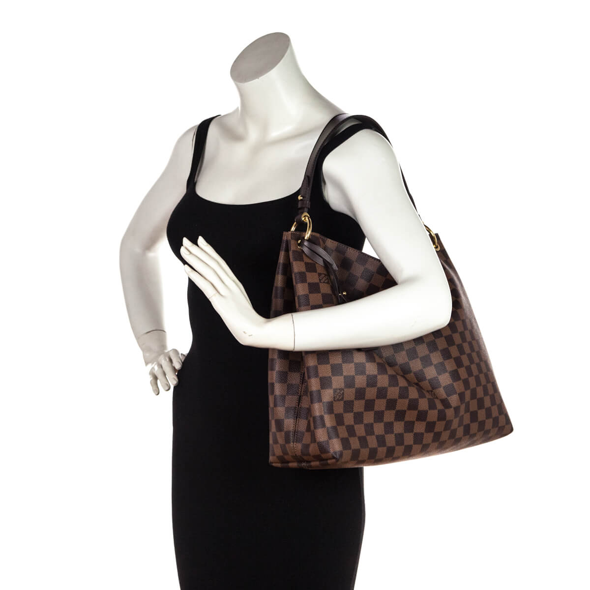Louis Vuitton Graceful PM Damier Ebene Canvas Shoulder Bag Preowned
