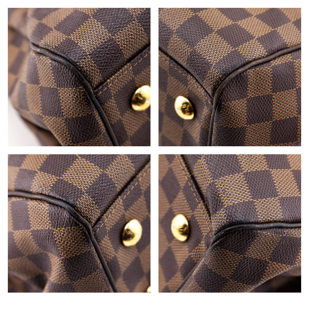 Louis Vuitton Authentic Trevi PM Damier Ebene With Strap Satchel Handbag  TH3018