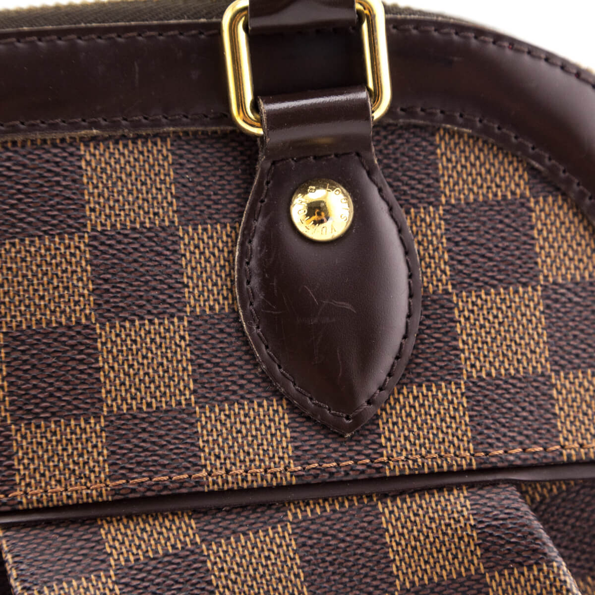 Louis Vuitton Authentic Trevi PM Damier Ebene With Strap Satchel Handbag  TH3018