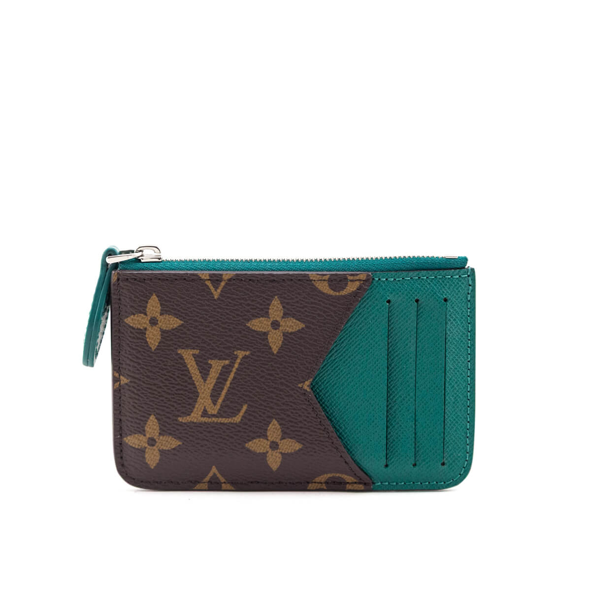 Louis Vuitton Green Monogram Zipped Romy Card Holder - Love that Bag etc - Preowned Authentic Designer Handbags & Preloved Fashions