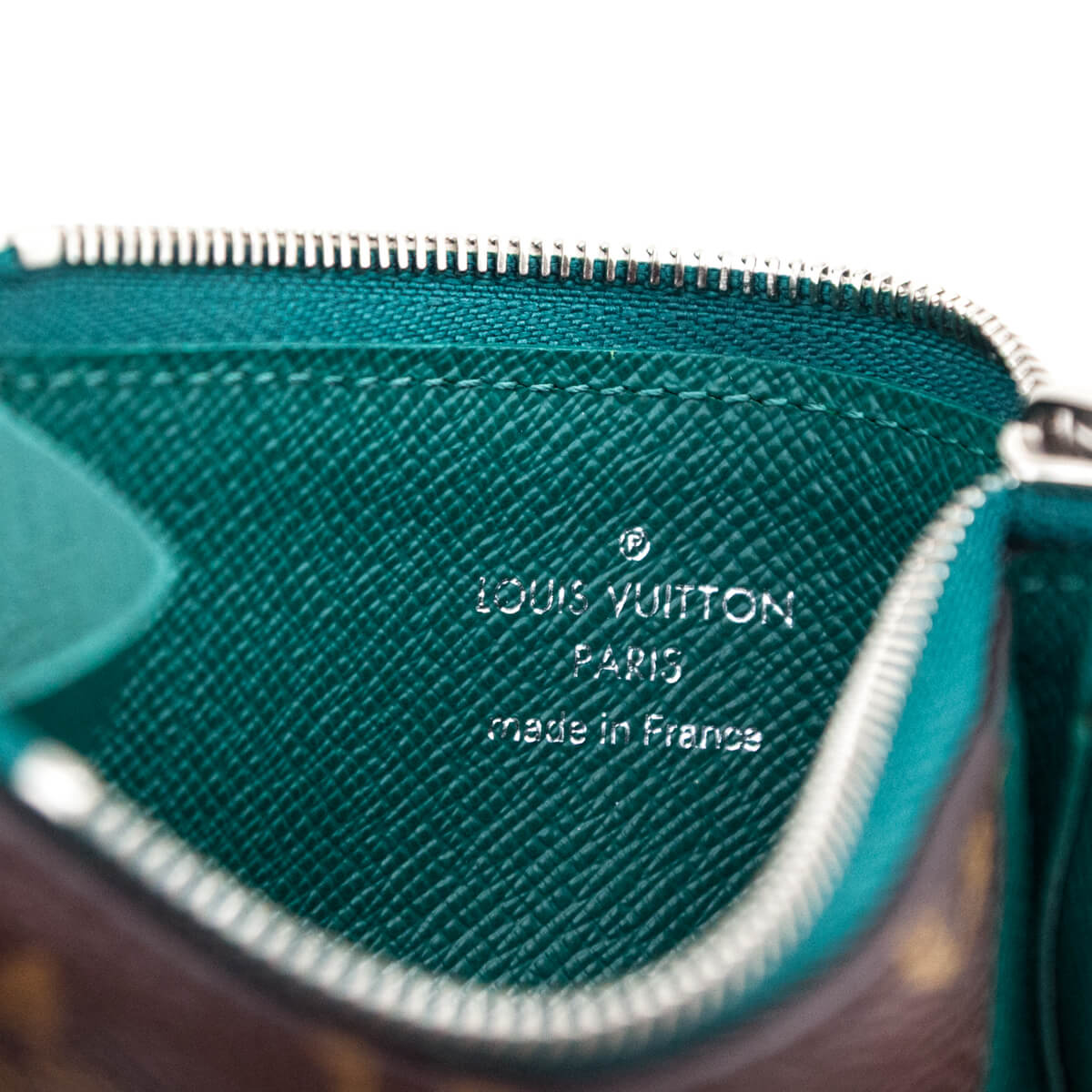 Louis Vuitton Green Monogram Zipped Romy Card Holder - Love that Bag etc - Preowned Authentic Designer Handbags & Preloved Fashions