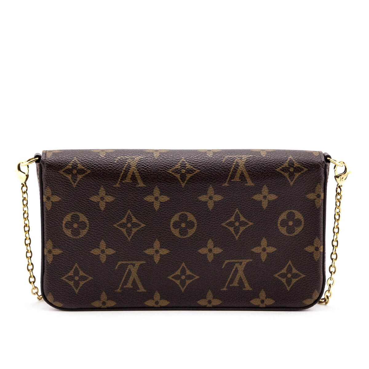 Louis Vuitton Vivienne Pochette Felicie Hollywood Bag with Chain Brown