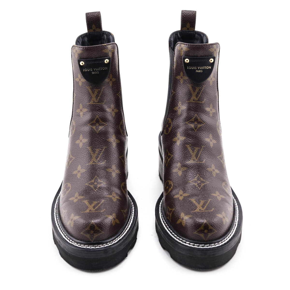 Louis Vuitton Monogram Beaubourg Ankle Boots Size US 8 | EU 38 - Love that Bag etc - Preowned Authentic Designer Handbags & Preloved Fashions