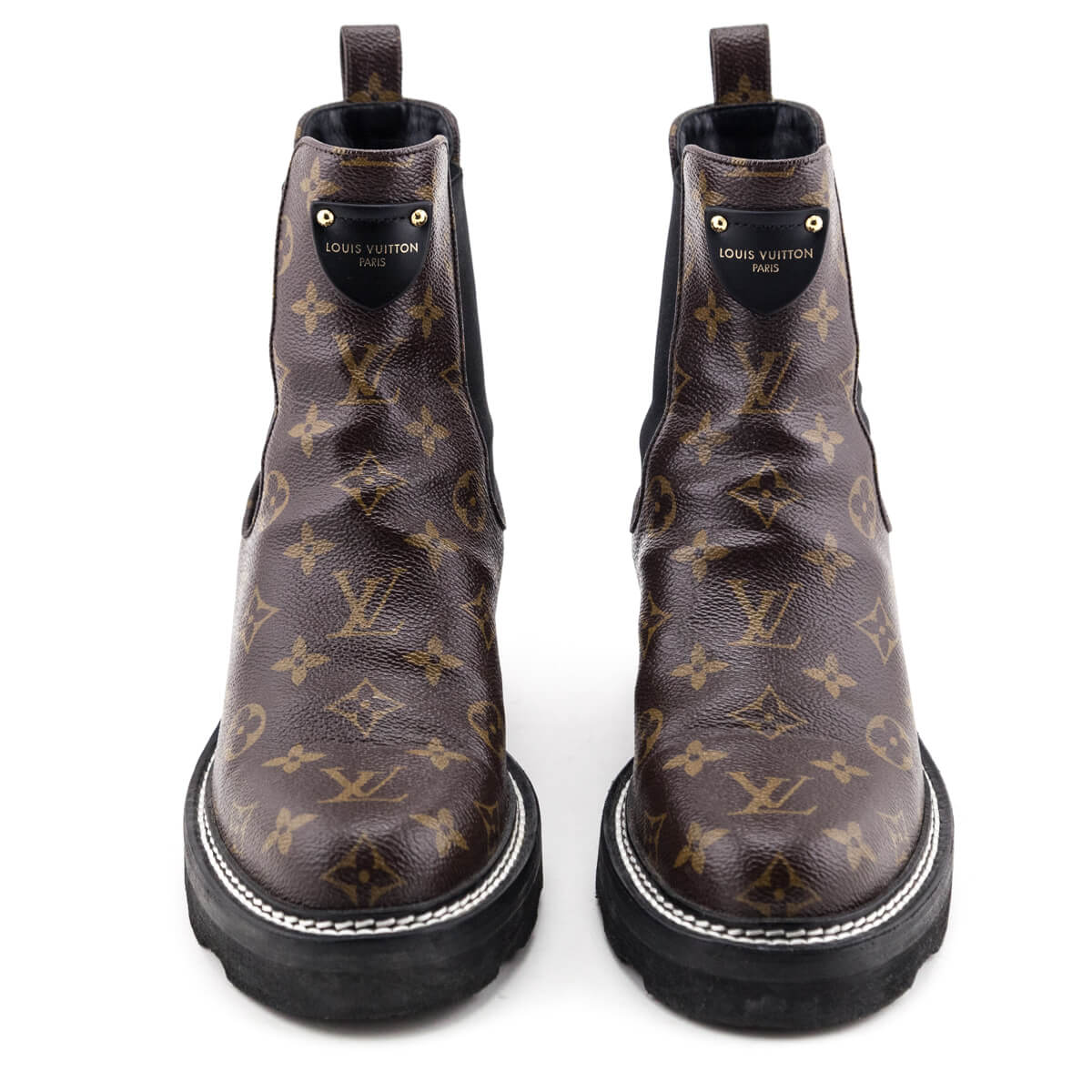 Louis Vuitton Monogram Beaubourg Ankle Boots Size US 11 | EU 41 - Love that Bag etc - Preowned Authentic Designer Handbags & Preloved Fashions