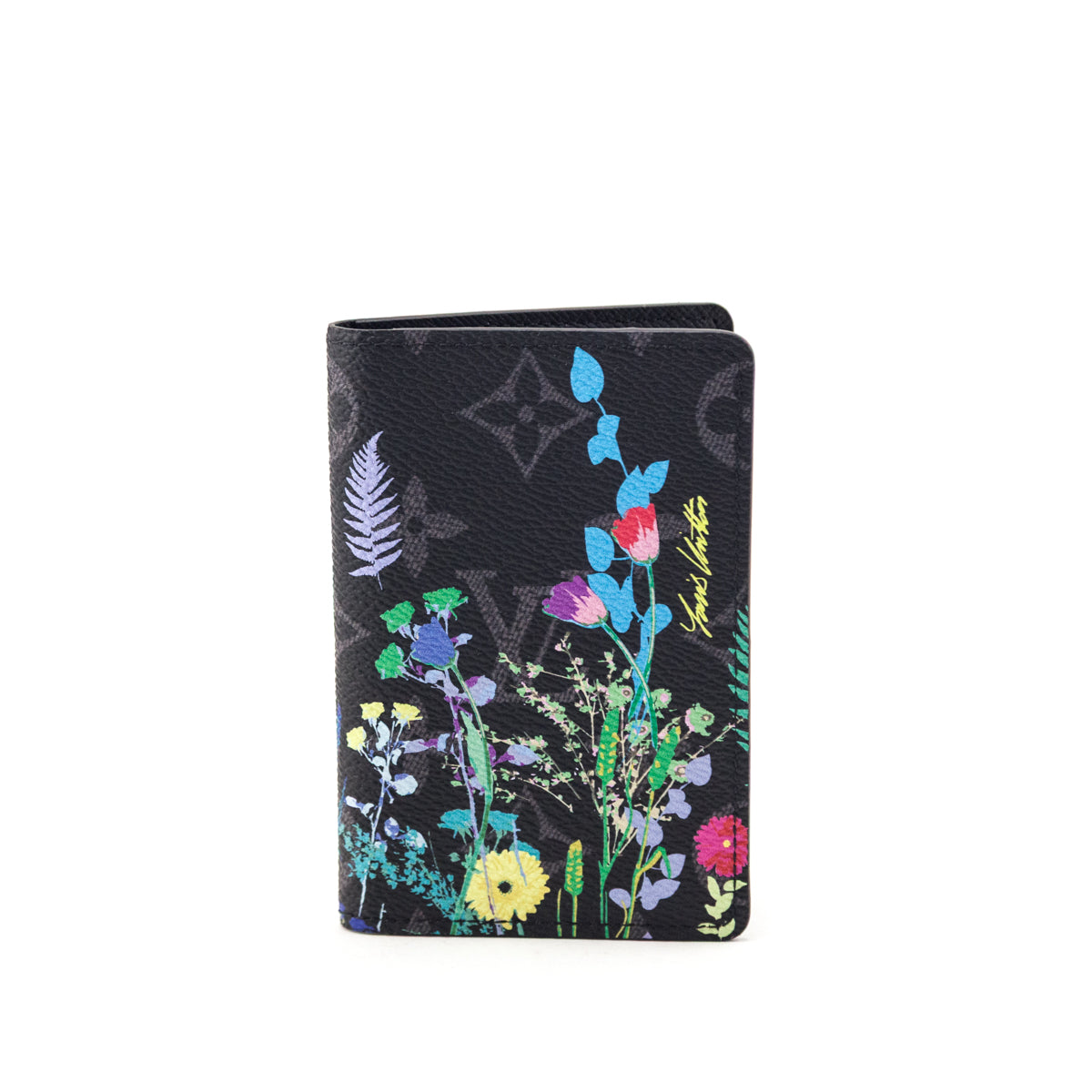 Louis Vuitton Monogram Eclipse Flower Print Folia Pocket Organizer NM - Love that Bag etc - Preowned Authentic Designer Handbags & Preloved Fashions