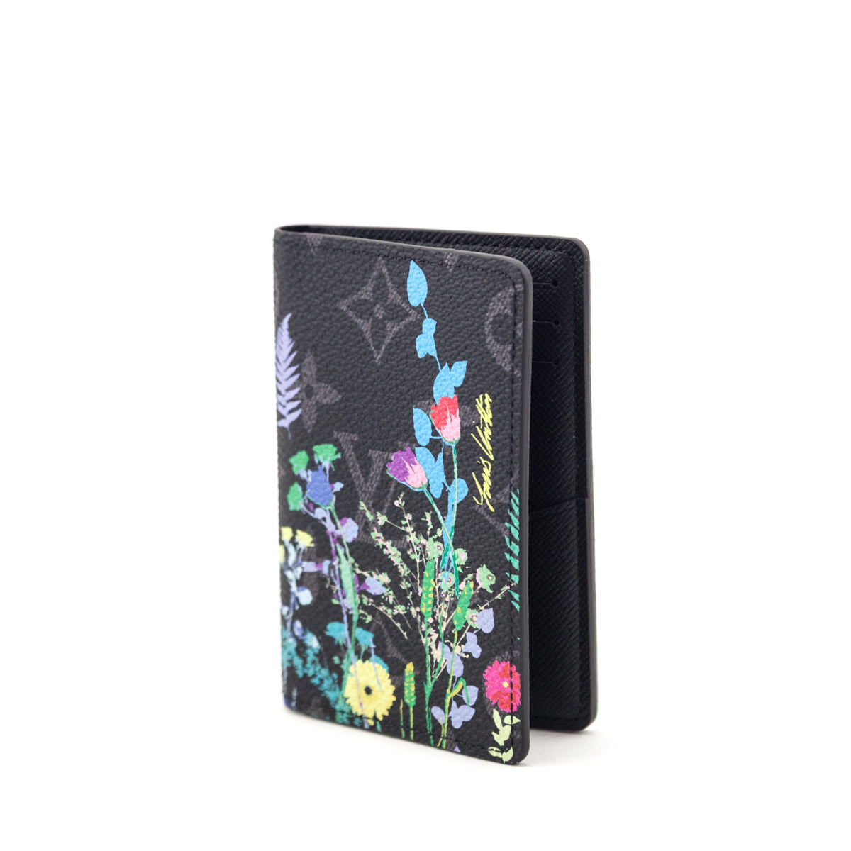 Louis Vuitton Monogram Eclipse Flower Print Folia Pocket Organizer NM - Love that Bag etc - Preowned Authentic Designer Handbags & Preloved Fashions