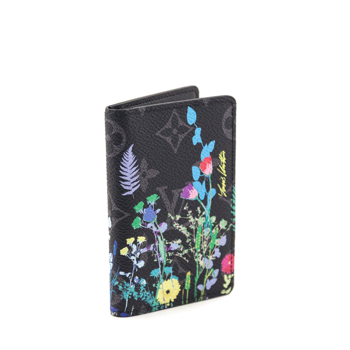 Louis Vuitton Monogram Eclipse Flower Print Folia Pocket Organizer NM - Love that Bag etc - Preowned Authentic Designer Handbags & Preloved Fashions