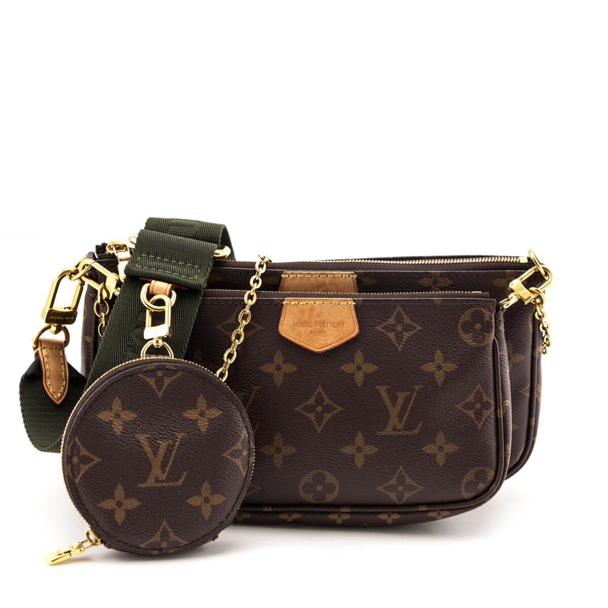 Louis Vuitton Monogram Khaki Multi Pochette Accessoires - Love that Bag etc - Preowned Authentic Designer Handbags & Preloved Fashions