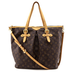 Palermo PM, Used & Preloved Louis Vuitton Tote Bag, LXR Canada, Brown