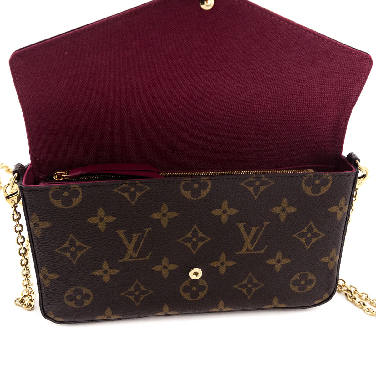 Louis Vuitton Monogram Pochette Felicie Chain Wallet