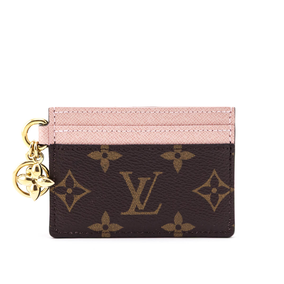 Louis Vuitton Monogram Rose Ballerine LV Charms Card Holder - Love that Bag etc - Preowned Authentic Designer Handbags & Preloved Fashions