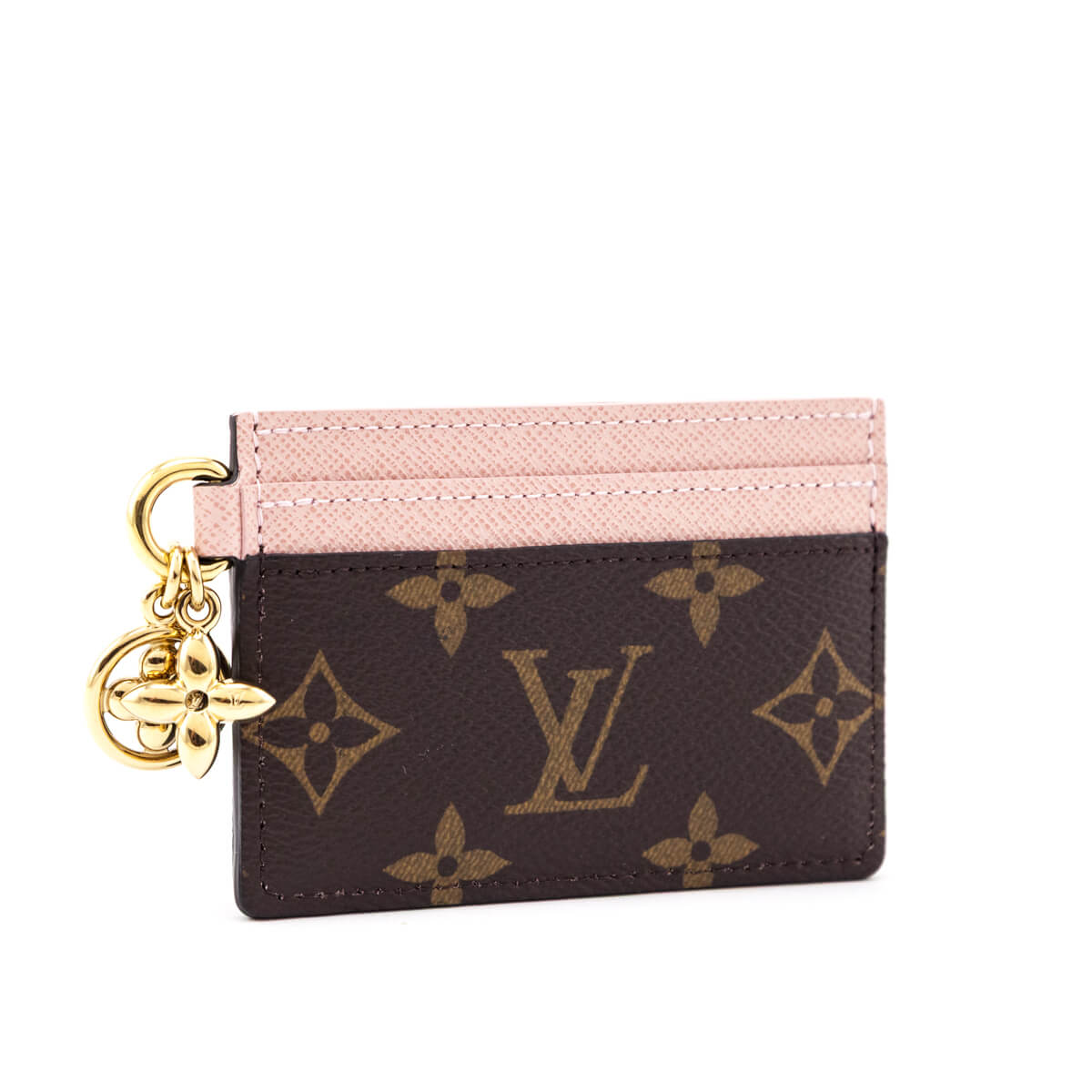 Louis Vuitton Monogram Rose Ballerine LV Charms Card Holder - Love that Bag etc - Preowned Authentic Designer Handbags & Preloved Fashions
