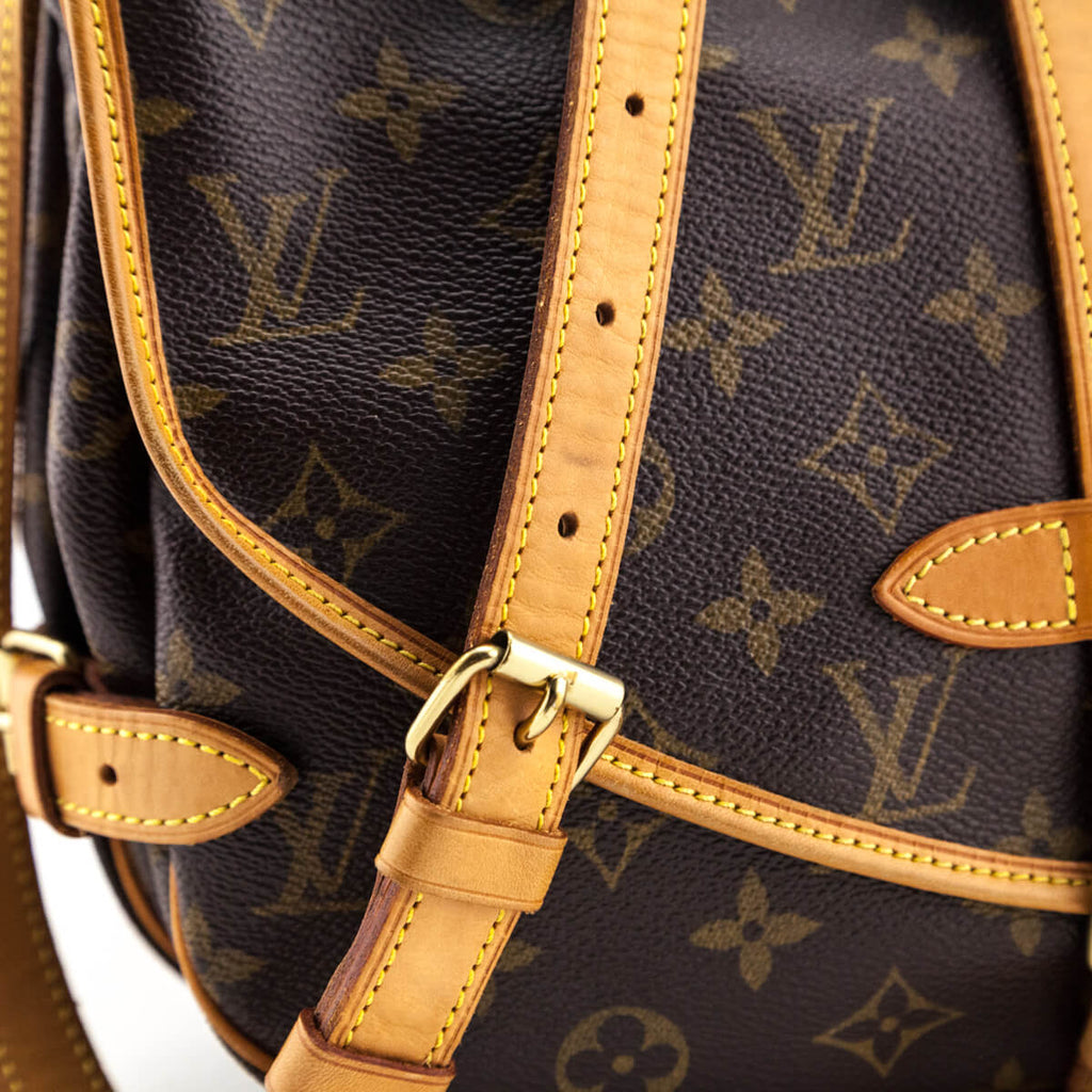 Louis Vuitton Saumur Monogram 30 Pm Saddle 869381 Brown Coated