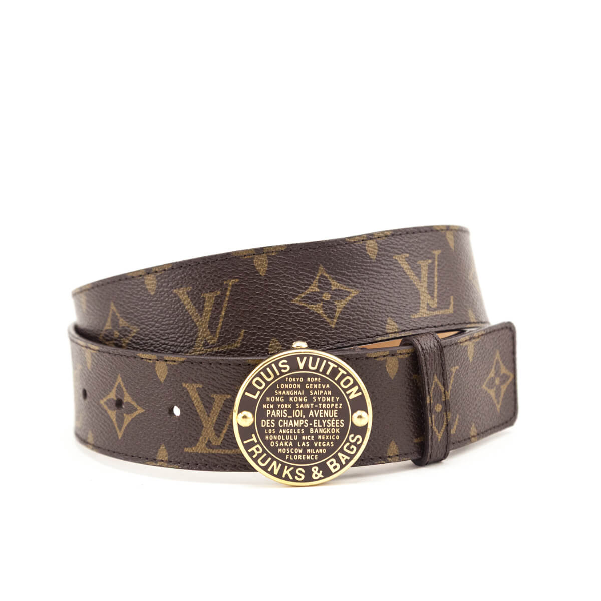 Louis Vuitton Monogram Trunks & Bags Belt | Size 90 - Love that Bag etc - Preowned Authentic Designer Handbags & Preloved Fashions
