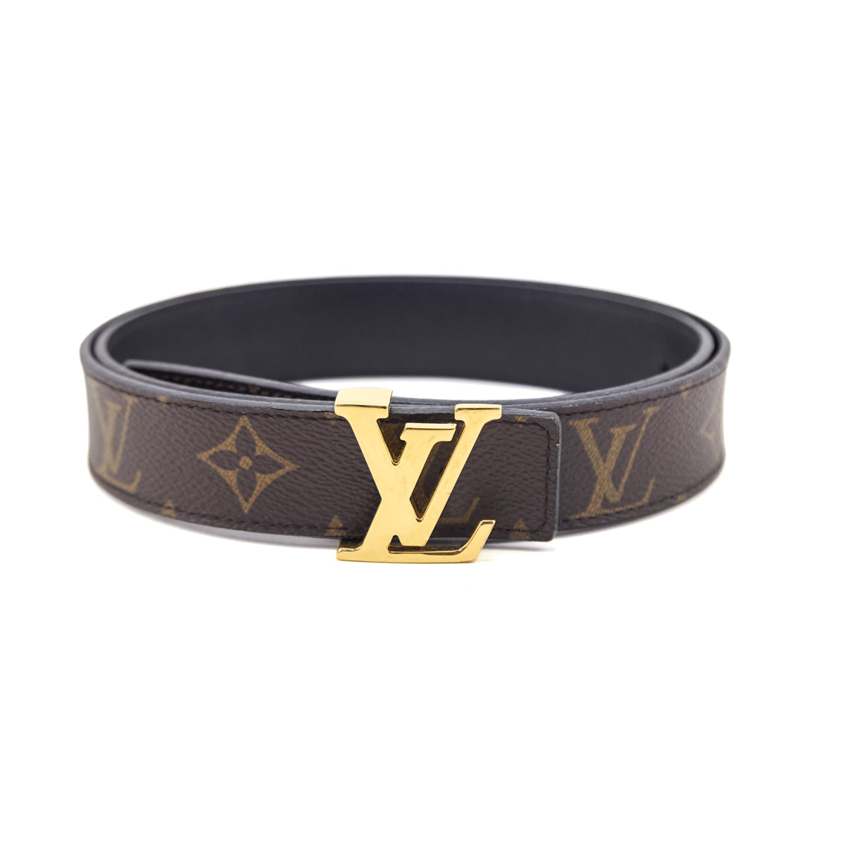 Louis Vuitton Monogram & Black 40mm LV Initiales Reversible Belt