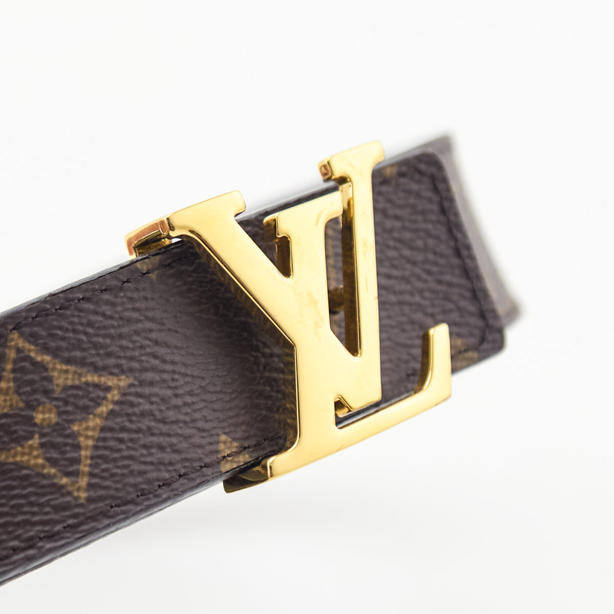 Louis Vuitton Monogram & Black 40mm LV Initiales Reversible Belt