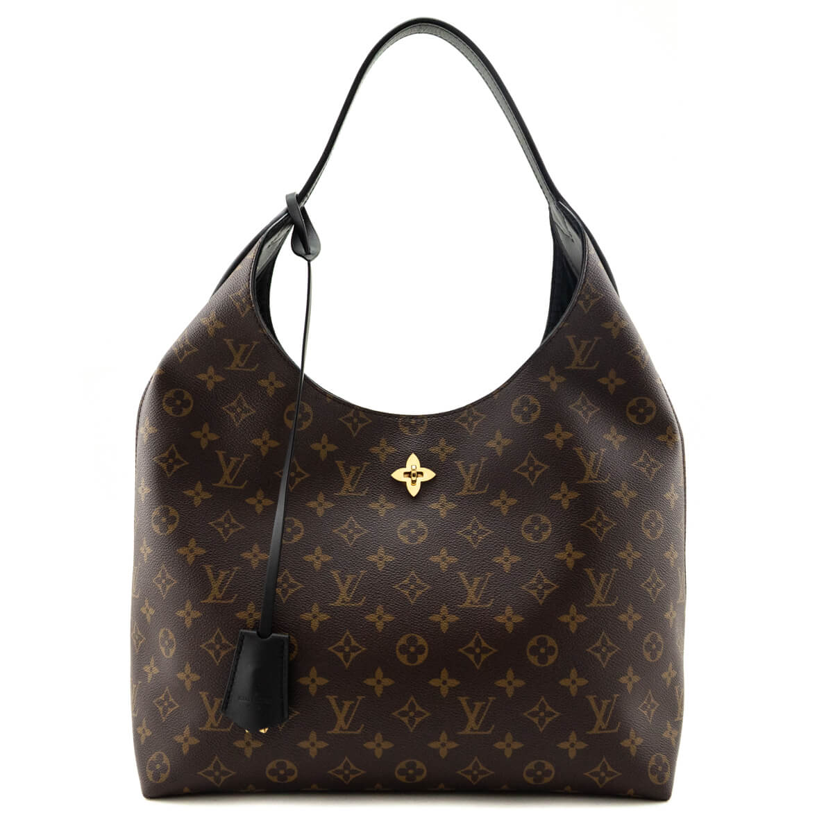 Louis Vuitton Monogram & Black Flower Hobo - Love that Bag etc - Preowned Authentic Designer Handbags & Preloved Fashions