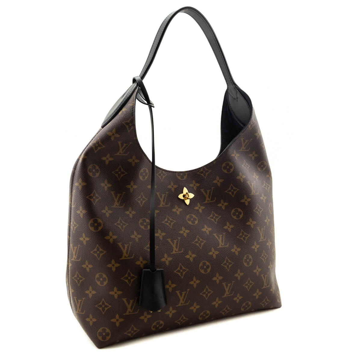 Louis Vuitton Monogram & Black Flower Hobo - Love that Bag etc - Preowned Authentic Designer Handbags & Preloved Fashions