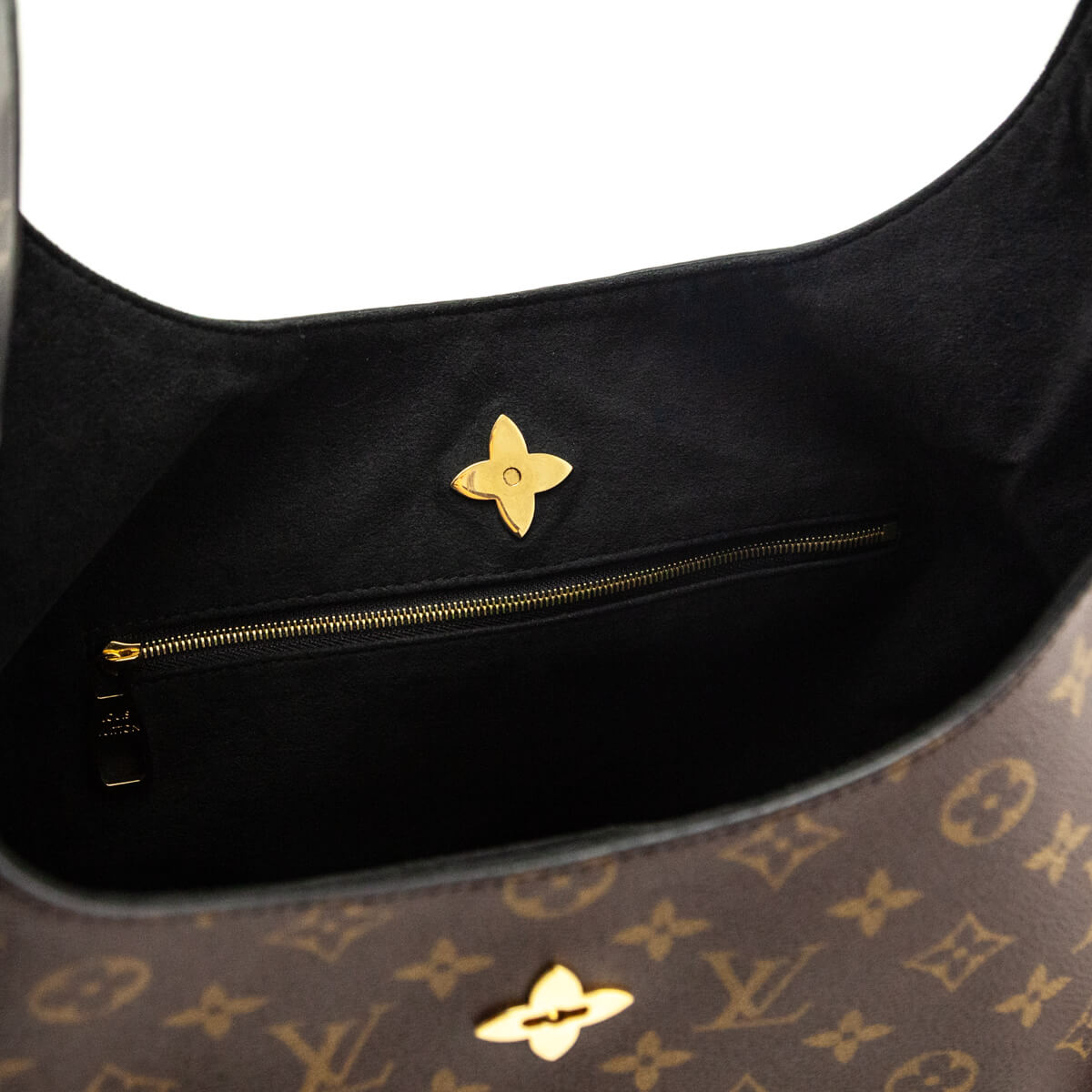 Louis Vuitton Monogram & Black Flower Hobo - Love that Bag etc - Preowned Authentic Designer Handbags & Preloved Fashions