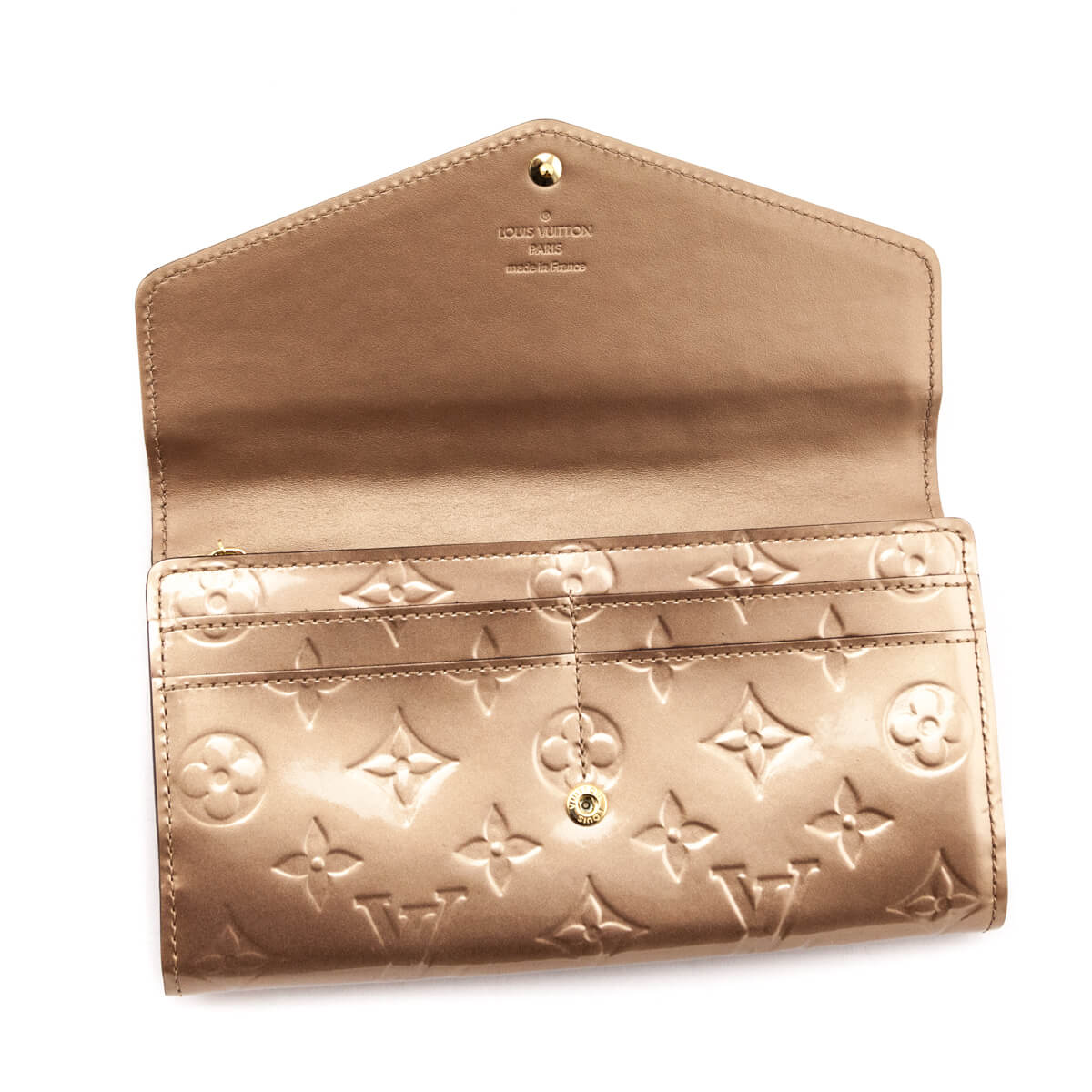 Louis Vuitton Mordore Monogram Vernis Sarah Wallet NM - Love that Bag etc - Preowned Authentic Designer Handbags & Preloved Fashions