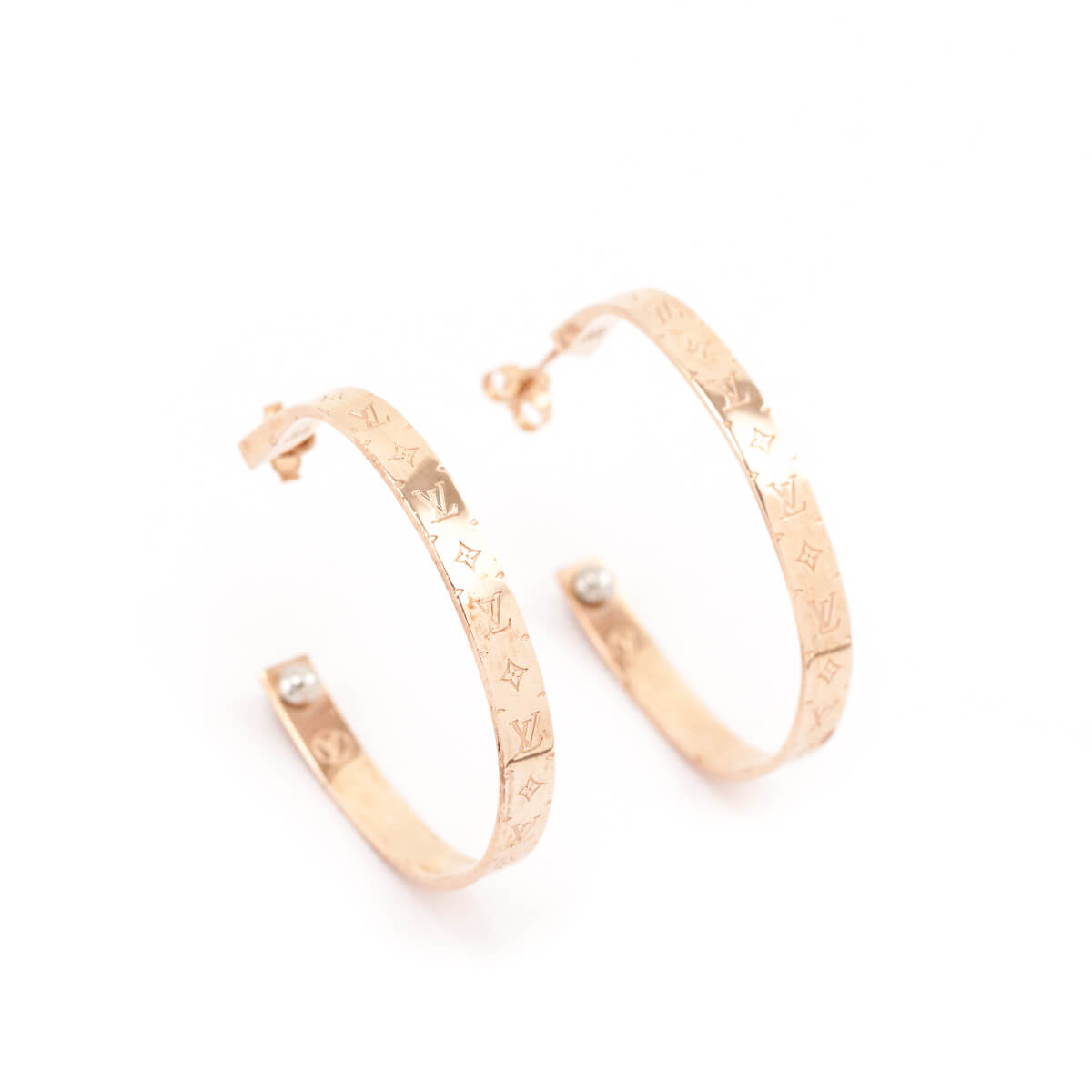 Louis Vuitton Nanogram Hoop Earrings - Love that Bag etc - Preowned Authentic Designer Handbags & Preloved Fashions