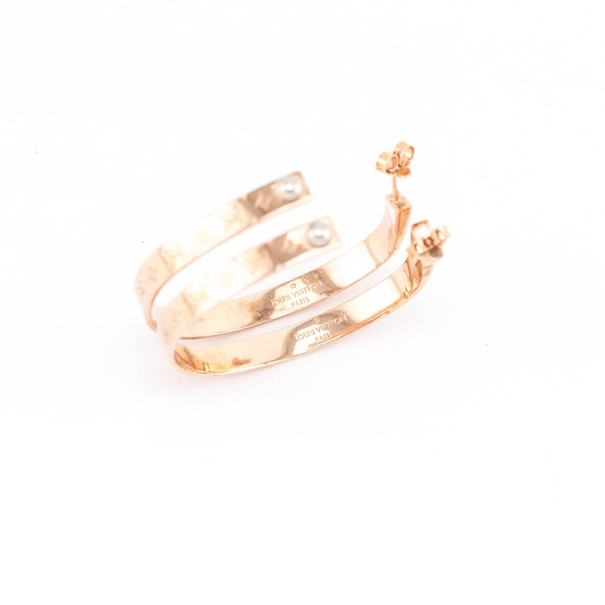 Louis Vuitton Nanogram Hoop Earrings - Love that Bag etc - Preowned Authentic Designer Handbags & Preloved Fashions