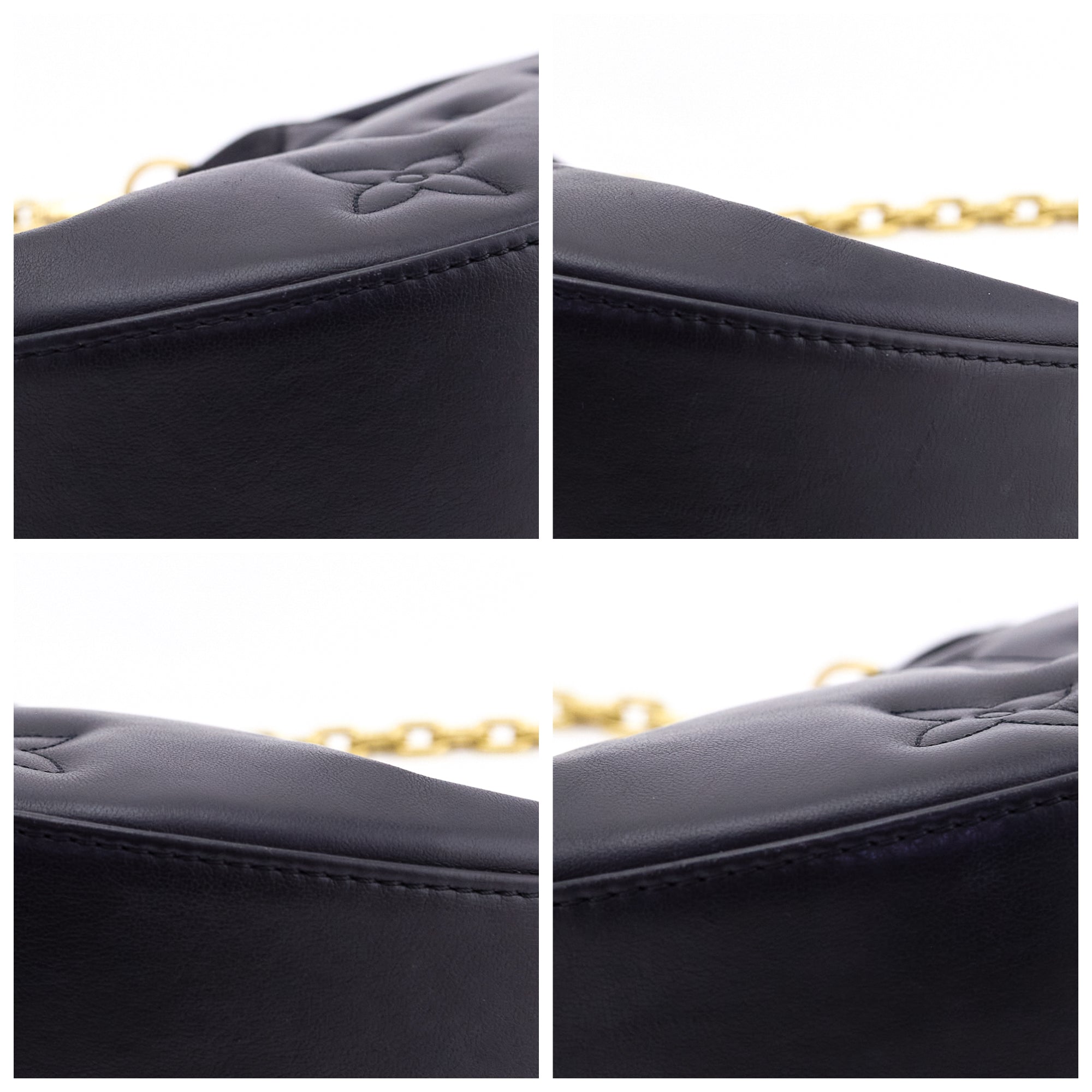 Louis Vuitton Black Calfskin Bubblegram Over The Moon