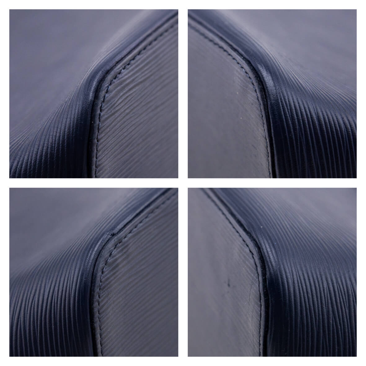 Louis Vuitton Navy Epi Neverfull MM w/ Pouch