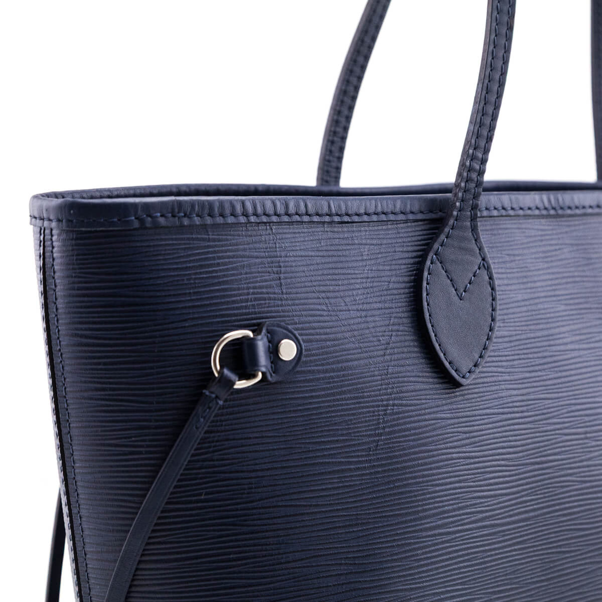 Louis Vuitton Navy Epi Neverfull MM w/ Pouch