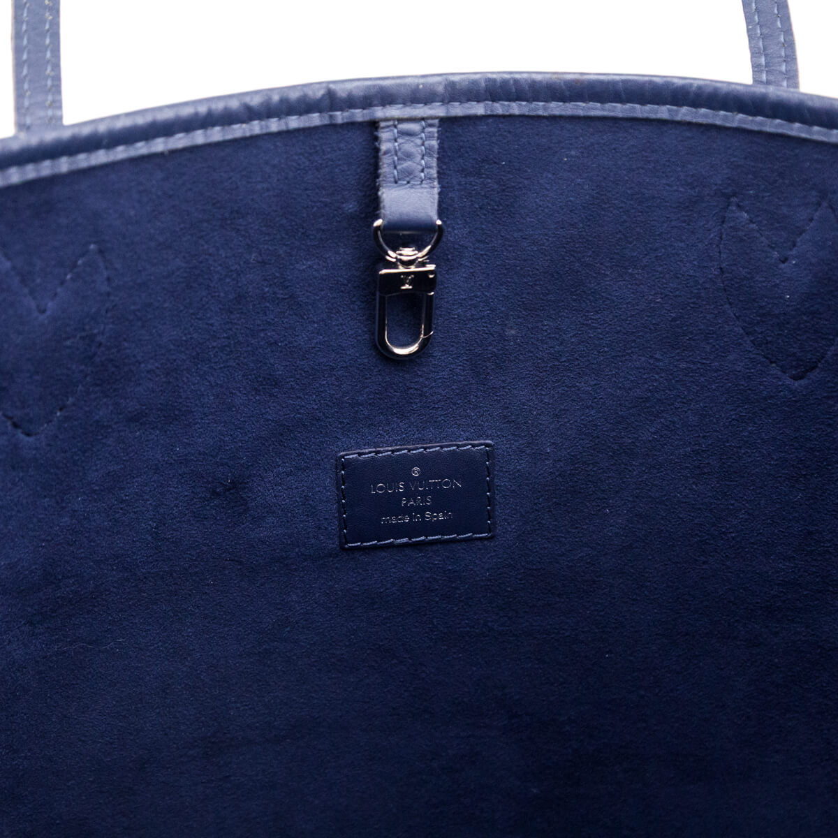 Louis Vuitton Navy Epi Neverfull MM w/ Pouch