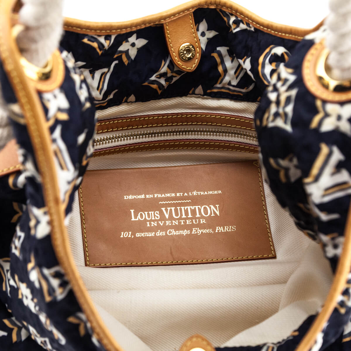 Louis Vuitton Navy Monogram Cruise Bulles Bag MM - Love that Bag etc - Preowned Authentic Designer Handbags & Preloved Fashions