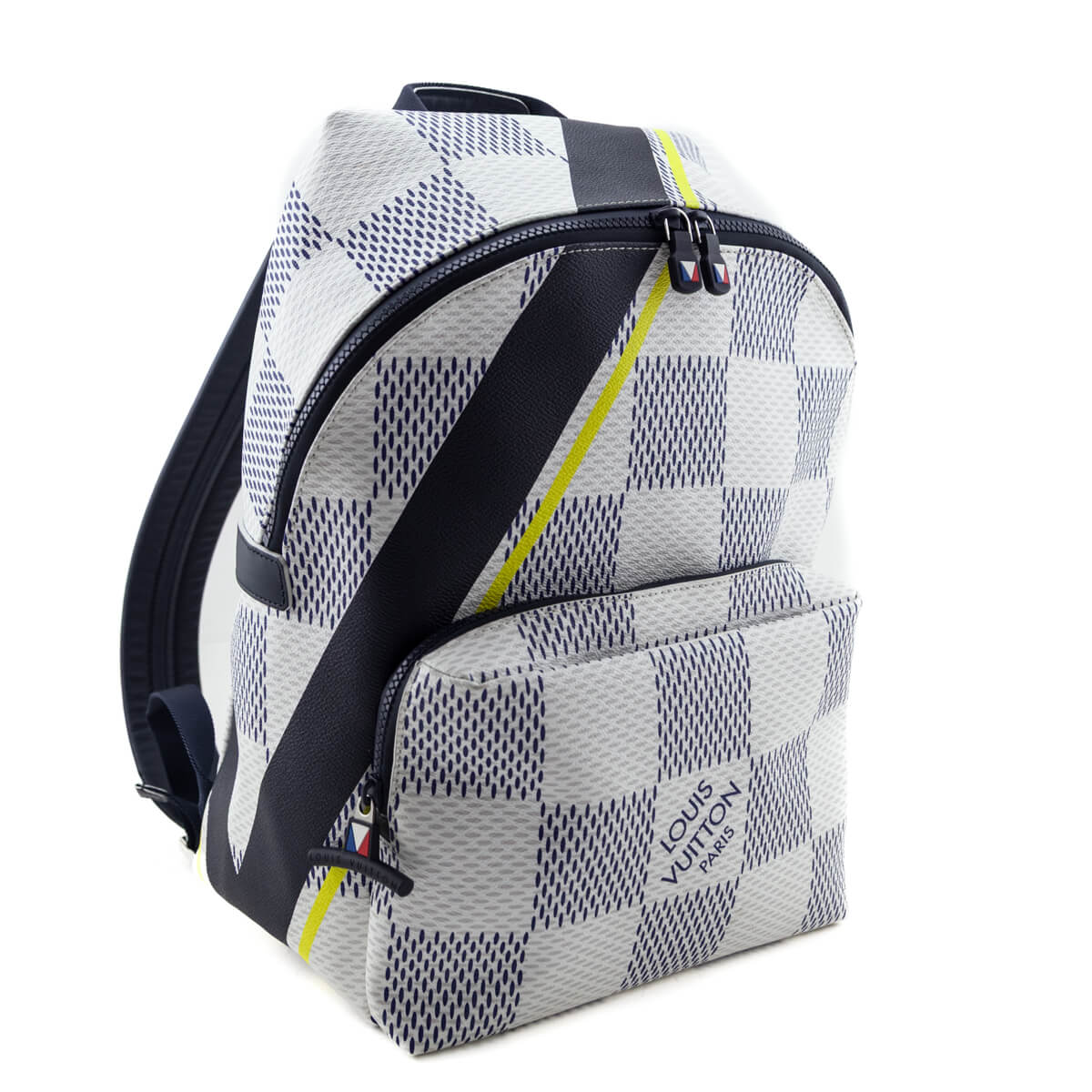 Louis Vuitton Navy & Yellow Damier Azur Latitude America's Cup Apollo Backpack
