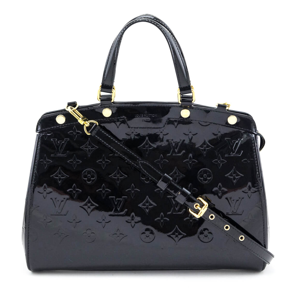 Louis Vuitton Noir Magnetique Monogram Vernis Brea MM - Love that Bag etc - Preowned Authentic Designer Handbags & Preloved Fashions