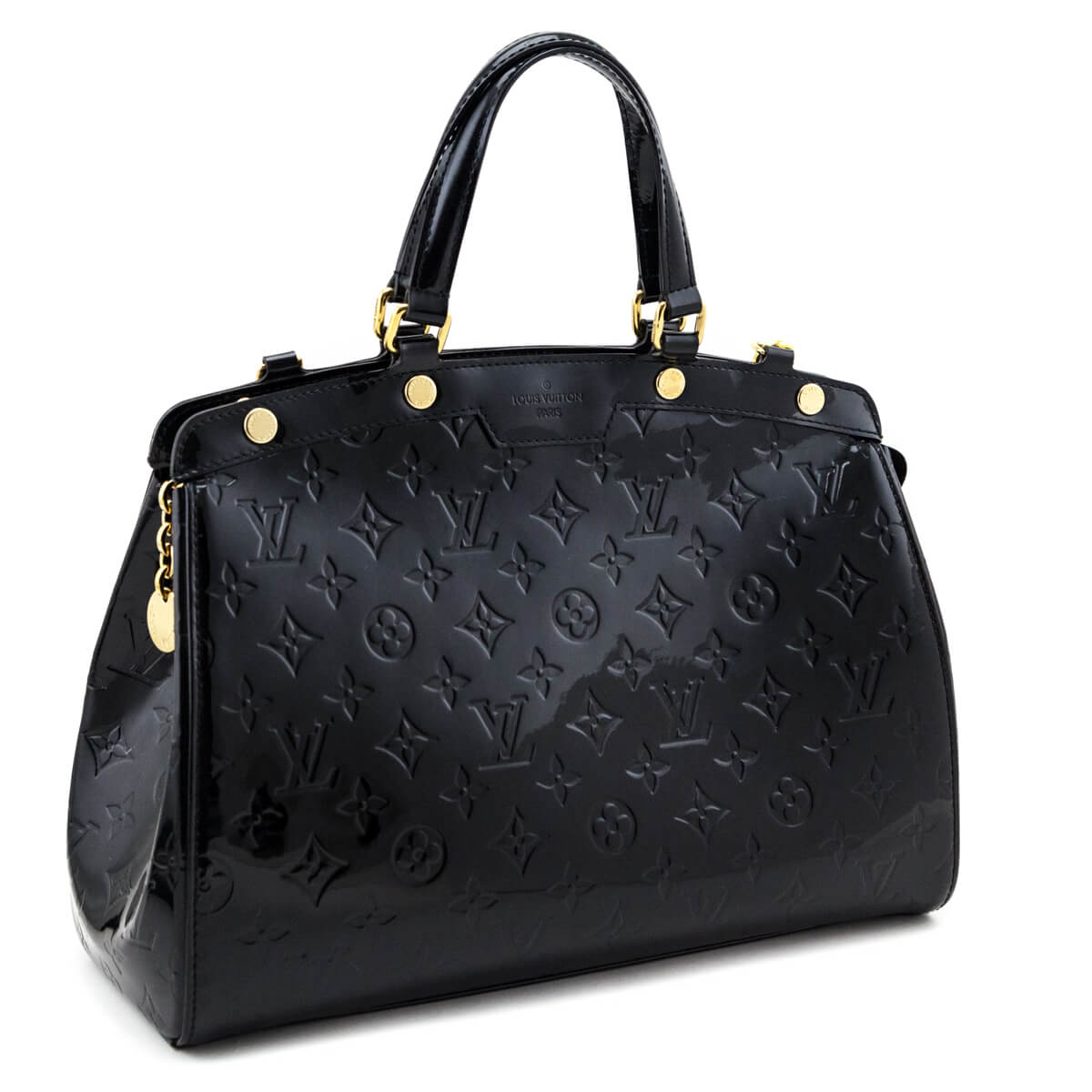 Louis Vuitton Noir Magnetique Monogram Vernis Brea MM - Love that Bag etc - Preowned Authentic Designer Handbags & Preloved Fashions