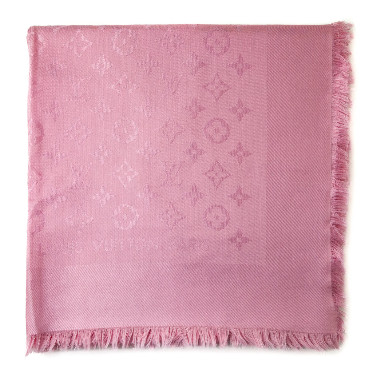 Louis Vuitton Pink Monogram Wool & Silk Shawl - Love that Bag etc - Preowned Authentic Designer Handbags & Preloved Fashions