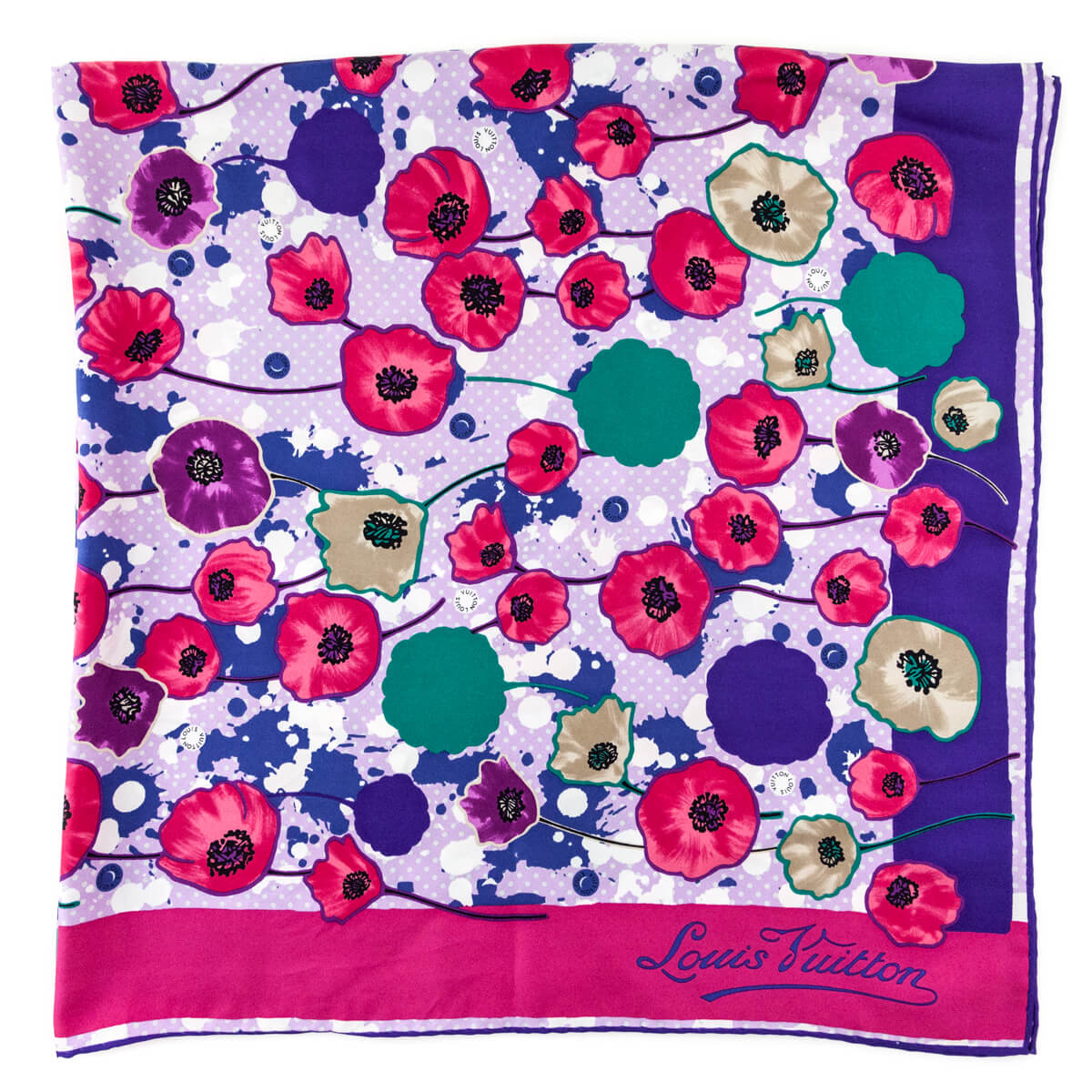 LouisVuittonPink_GreenPoppyPrintSilkScarf-1.jpg