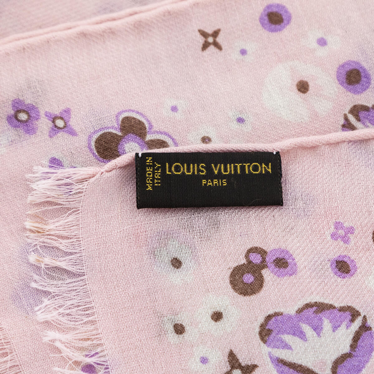 Louis Vuitton Pink & Purple Cashmere Oblong Scarf