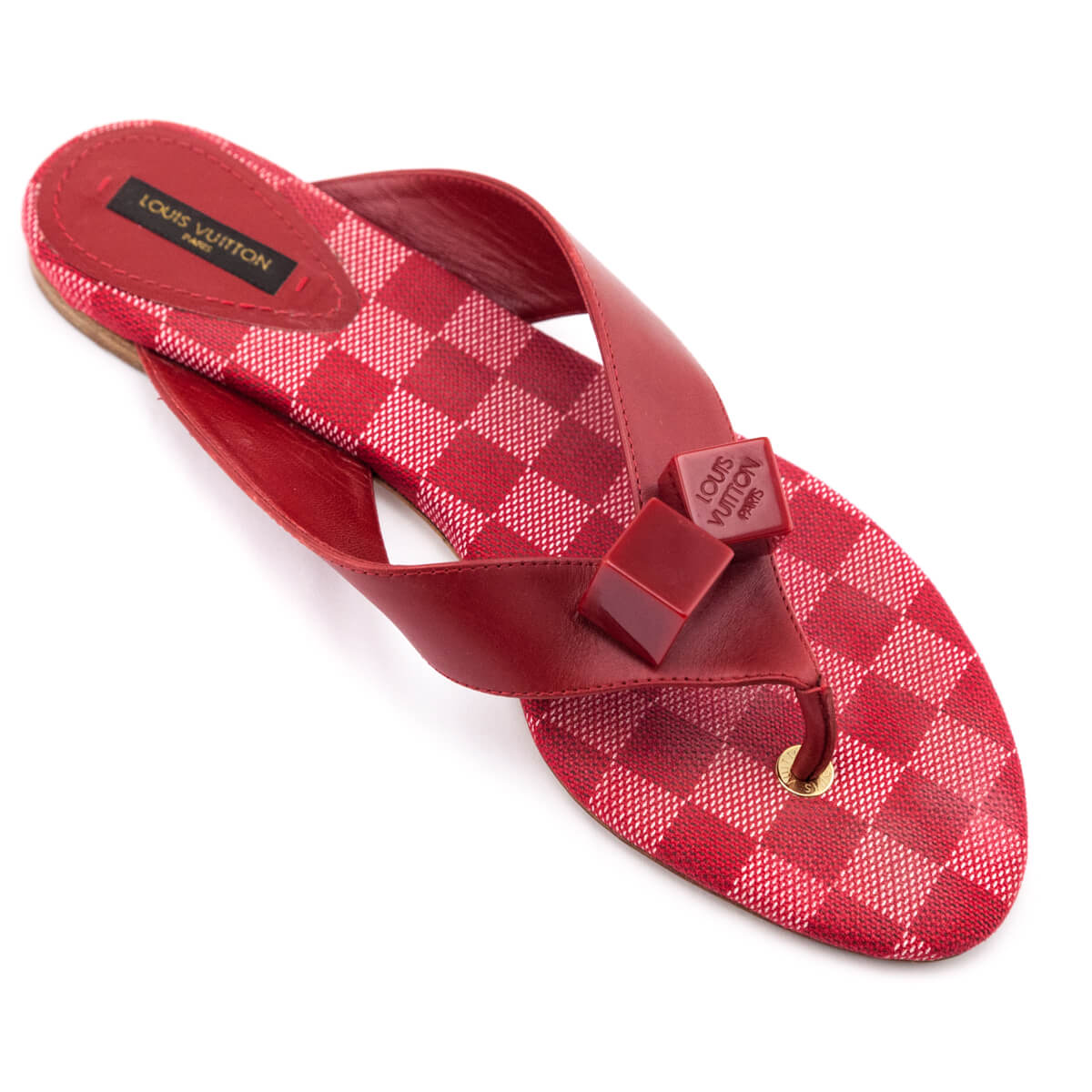 Louis Vuitton Damier Couleur Carmine Flip Flop Sandals Size US 11 | EU 41 - Love that Bag etc - Preowned Authentic Designer Handbags & Preloved Fashions