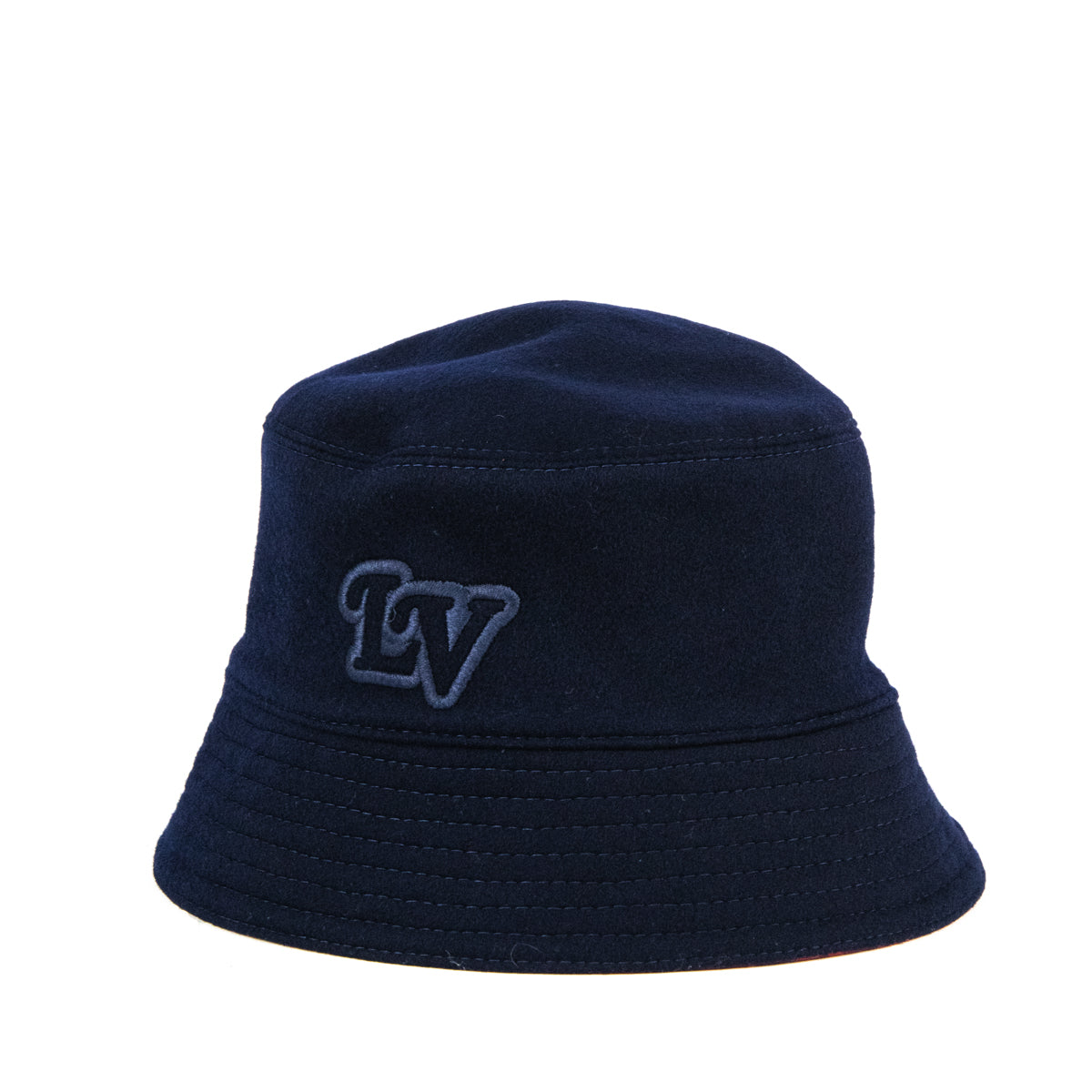 Louis Vuitton Navy Red Monogram Record Reversible Bucket Hat
