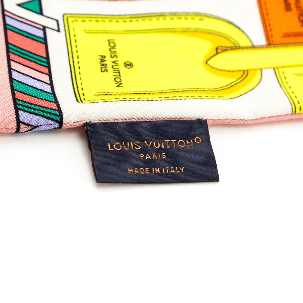 Louis Vuitton Red & Yellow Silk My LV Tags Bandeau - Love that Bag etc - Preowned Authentic Designer Handbags & Preloved Fashions