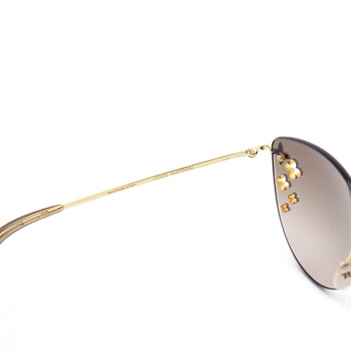 Louis Vuitton Brown Gradient Z0051U Desmayo Rimless Cat Eye Women Sunglasses