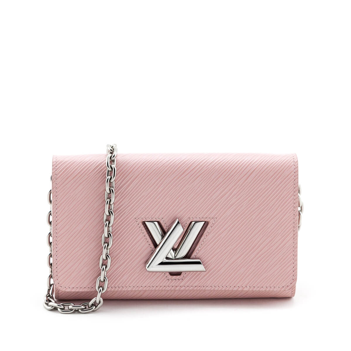 Louis Vuitton Rose Ballerine Grained Epi Twist Chain Wallet
