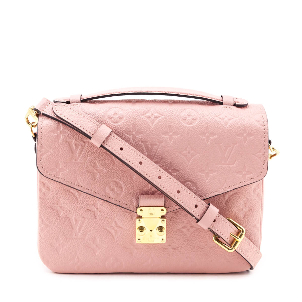 Louis Vuitton Rose Poudre Empreinte Pochette Metis - Love that Bag etc - Preowned Authentic Designer Handbags & Preloved Fashions