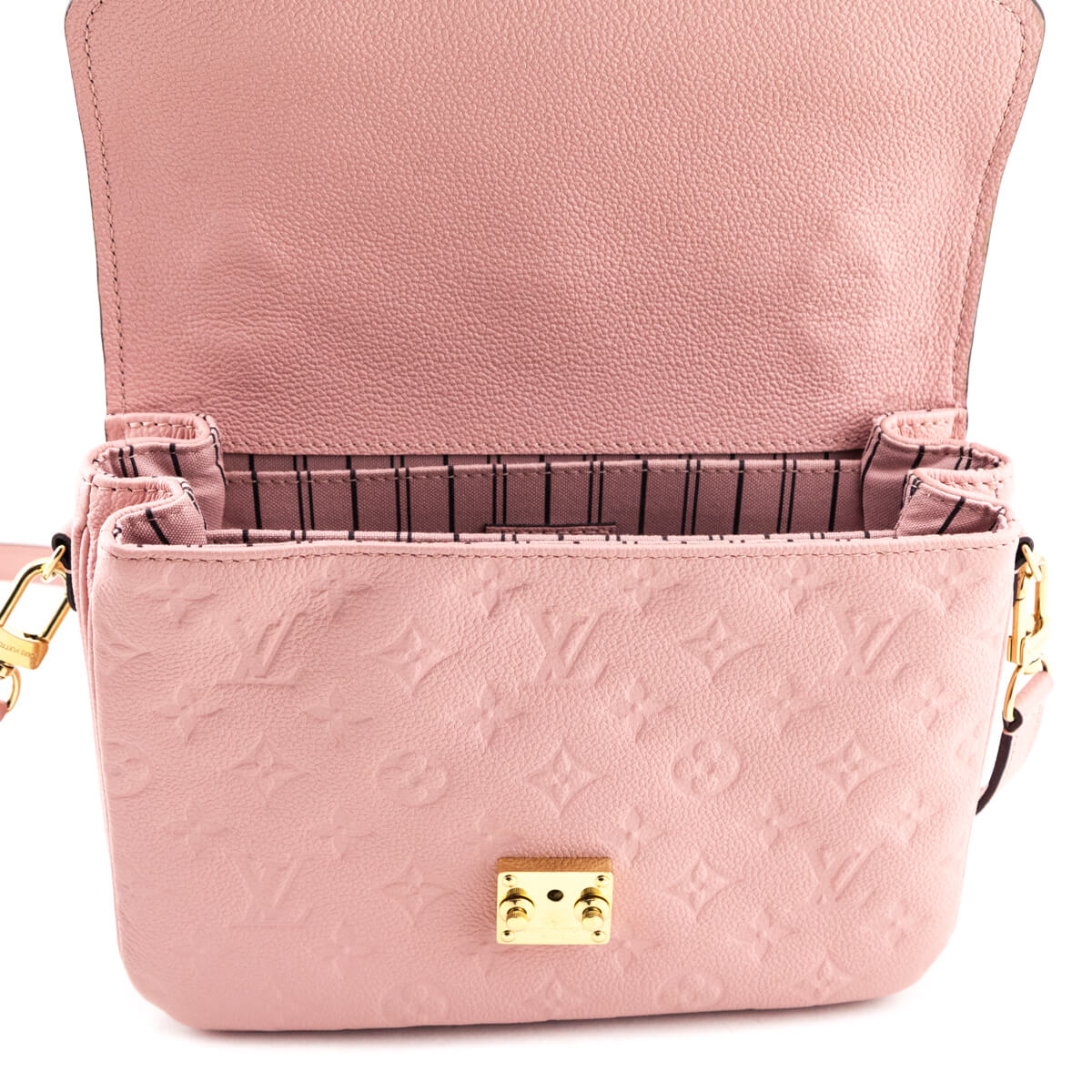 Louis Vuitton Rose Poudre Empreinte Pochette Metis - Love that Bag etc - Preowned Authentic Designer Handbags & Preloved Fashions